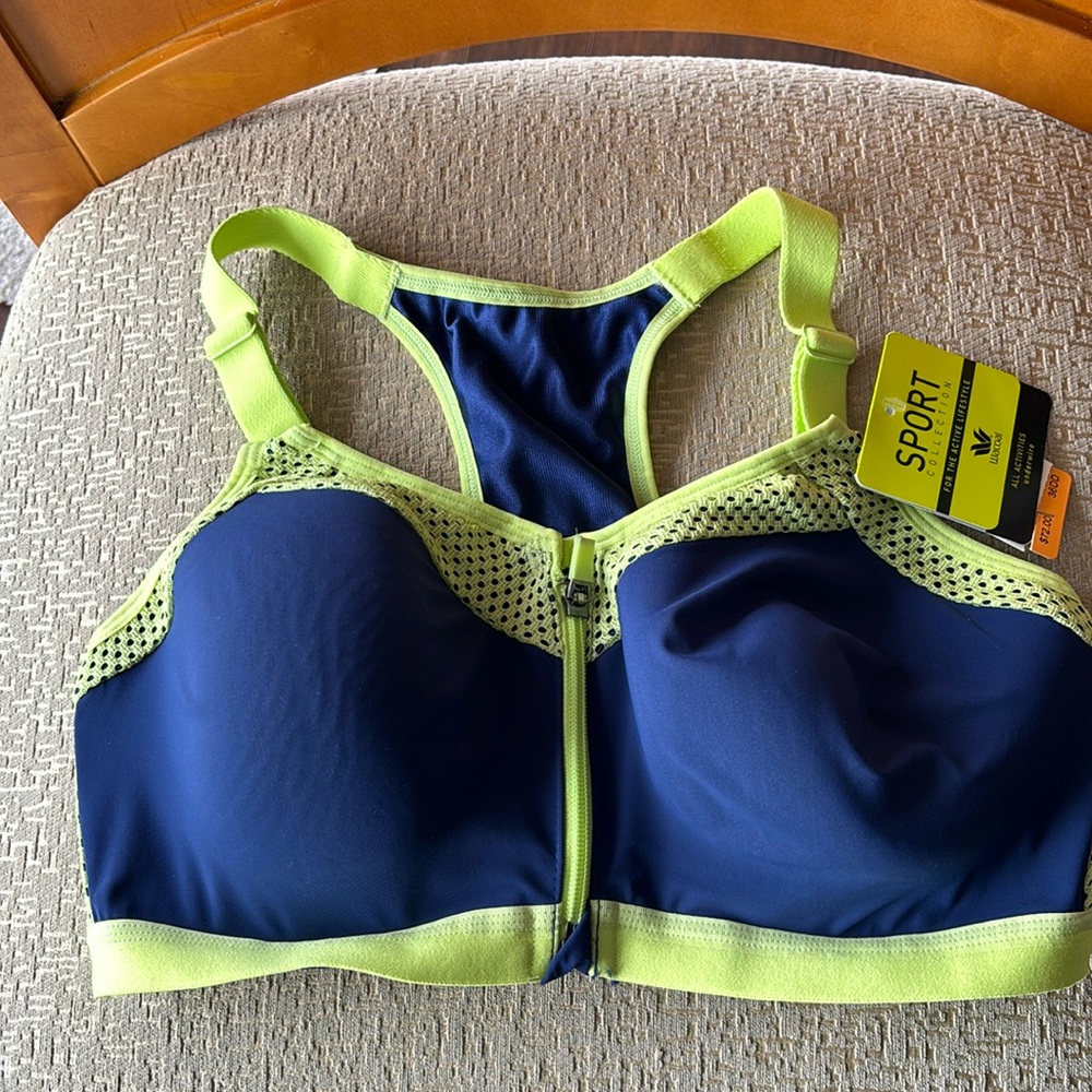 Wacoal Sports Bra Size 36DD Navy